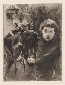 罗伯特·贝斯纳德和他的驴罗伯特·贝斯纳德和他的驴，1888年。 作者 保罗·阿尔伯特·贝斯纳德
