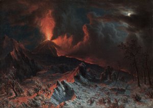 午夜的维苏威火山 作者 阿尔伯特·比尔施塔特