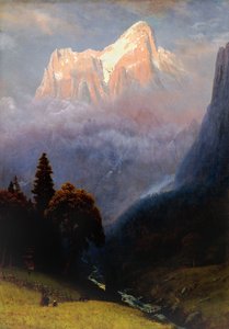 1856年左右的阿尔卑斯山风暴 作者 阿尔伯特·比尔施塔特