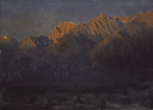 锡耶拉山脉的日出，约1872年。 作者 阿尔伯特·比尔施塔特