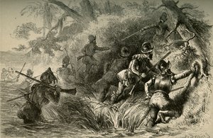 1877年，法国人开始进攻圣约翰的西班牙堡垒。