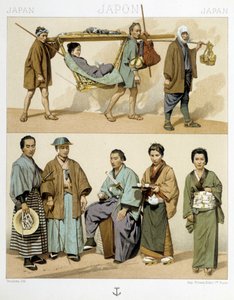 日本的服装和交通 作者 阿尔伯特·查尔斯·奥古斯特·拉西内