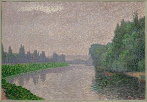 黎明时分的马恩河（布面油画）