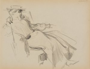 坐着的女人 作者 Albert Edelfelt