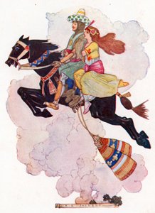 骏马升空》（彩色石版画）