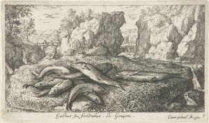 河岸上的虾虎鱼
Gabius siue fundulus.Le Goujon。(物体上的标题）
鱼类和其他海洋动物 - 淡水第二辑（系列名称）
淡水鱼第二辑（系列名称） 作者 雅克·范梅伦