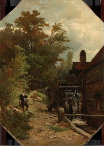 Jacob van Ruisdael 绘制水磨草图 作者 阿尔伯特·杰拉德图片