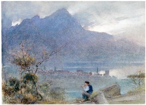 瑞士斯坦斯塔德和皮拉图斯》，约1865-1932年。                                  作者 阿尔伯特·古德温