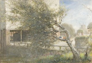 Sturry Nr坎特伯雷，约1860年-1932年（纸上的水彩和人体彩绘） 作者 阿尔伯特·古德温