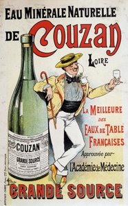 Advertising for the mineral water of Couzan - by Albert Guillaume (1873-1942), v.1895 作者 阿尔伯特·纪尧姆