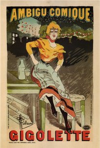 模棱两可的漫画，戈戈莱特，1896年 作者 阿尔伯特·纪尧姆