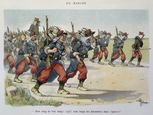 步行--阿尔伯特-纪尧姆(1873-1942)所看到的军队，约1900年 作者 阿尔伯特·纪尧姆