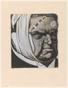 亚伯拉罕·凯珀 (Abraham Kuyper) 在布鲁塞尔之行和赫克伦案之后绘制的漫画