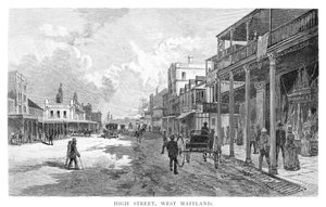 1886年，澳大利亚新南威尔士州，西梅特兰，高街。