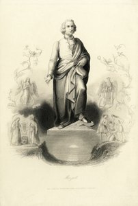 莫扎特广场的莫扎特纪念碑，1842年。 作者 阿尔伯特·亨利·佩恩