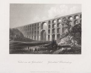 高架桥在Golzschthal，萨克森，1840年