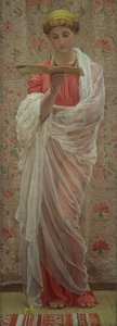 读者，c.1877（布面油画） 作者 阿尔伯特·约瑟夫·摩尔