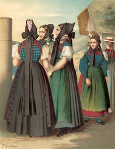 德国服装，巴登，Simonswald-Waldkirch-Donaueschingen 作者 阿尔伯特·克莱奇默
