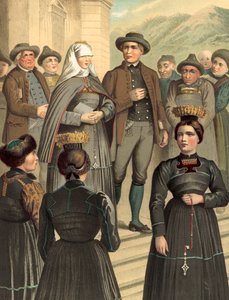 德国服装，Vorarlberg，Bregenzerwald 作者 阿尔伯特·克莱奇默