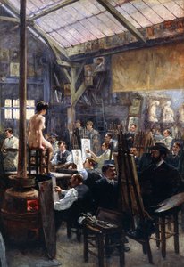 在工作室里 作者 Albert Lynch