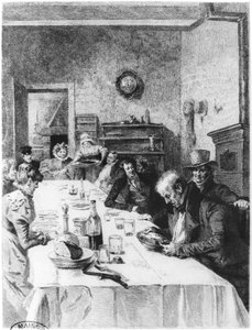 Vauquer宿舍，来自&39;Le Pere Goriot&39;的插图来自Honore de Balzac（1799-1850）1900