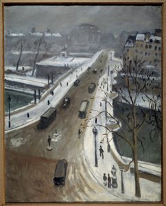 雪下的巴黎新桥 1938 年（布面油画） 作者 阿尔伯特·马尔凯