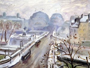 法语：雪下的新桥 作者 阿尔伯特·马尔凯
