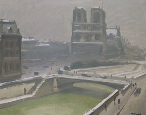 雪中圣母院，1912 年之后（布面油画） 作者 阿尔伯特·马尔凯