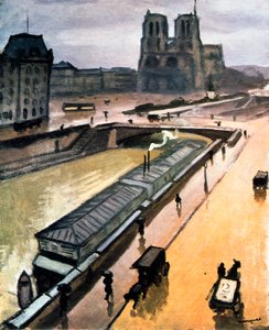 下雨天。巴黎圣母，1910年 作者 阿尔伯特·马尔凯