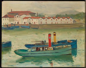 圣让德吕兹，Bateau de Peche（画板油画） 作者 阿尔伯特·马尔凯