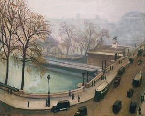 塞纳河景观，c.1935（布面油画） 作者 阿尔伯特·马尔凯