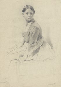 坐着的年轻女子