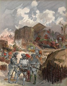 Bayard 在 Mezieres 围攻中，插图来自 