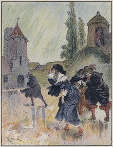 由 A Robida 绘制的 Le Capitaine Bellormeau 插图（彩色石版画） 作者 阿尔伯特·罗比达