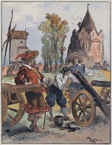 由 A Robida 绘制的 Le Capitaine Bellormeau 插图（彩色石版画） 作者 阿尔伯特·罗比达