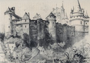 La Chateau fort de Vitre en Ille-et-Vilaine - La vieille France - La Bretagne - text, drawings and lithographs, by Albert Robida (1848-1926) undated end 19th century 作者 阿尔伯特·罗比达
