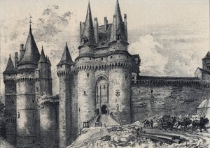 Le Chatelet a Vitre en Ille-et-Vilaine - La vieille France - La Bretagne - text, drawings and lithographs, by Albert Robida (1848-1926) undated end 19 century 作者 阿尔伯特·罗比达