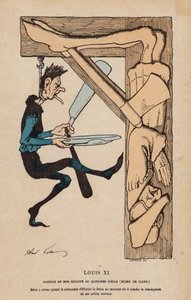 法国国王路易十一（彩色雕刻） 作者 阿尔伯特·罗比达
