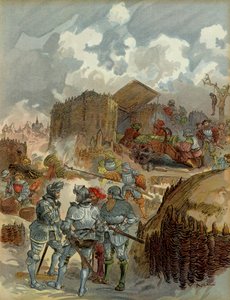 第六次意大利战争（1521-1526）：Pierre Terrail de Bayard（1476-1524）于 1521 年在 Mezieres 总部。插图 作者 阿尔伯特·罗比达