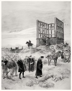 上司雅克·德兰布兰凯（约1445-1527）被判处死刑，上诉到Montfaucon Gibbet，1909年（纸上写着） 作者 阿尔伯特·罗比达