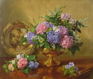 AB2112绣球花和丁香花 作者 阿尔伯特·威廉姆斯