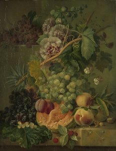 有鲜花和水果的静物 作者 阿尔伯特斯·乔纳斯·勃兰特