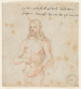 自画像，病人，约 1506-07 年（棕色钢笔和水彩画） 作者 Albrecht（向）Durer或Duerer