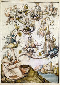 哈布斯堡家谱，可能由 Albrecht Altdorfer 所著... 作者 阿尔布雷希特·阿尔特多夫（Albrecht Altdorfer）