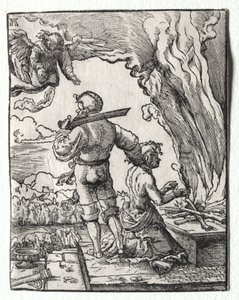 亚伯拉罕的牺牲 作者 阿尔布雷希特·阿尔特多夫（Albrecht Altdorfer）
