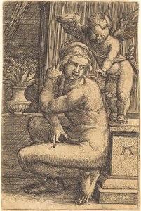 蹲伏的维纳斯 作者 阿尔布雷希特·阿尔特多夫（Albrecht Altdorfer）