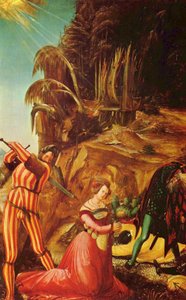 圣凯瑟琳被斩首 作者 阿尔布雷希特·阿尔特多夫（Albrecht Altdorfer）