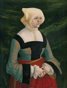 德语: Bildnis einer jungen Frau 一位年轻女性的肖像 作者 阿尔布雷希特·阿尔特多夫（Albrecht Altdorfer）