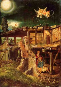 德语：Die Geburt Christi 基督的诞生 作者 阿尔布雷希特·阿尔特多夫（Albrecht Altdorfer）