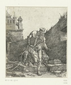 教堂庭院中的圣希罗尼穆斯 作者 阿尔布雷希特·阿尔特多夫（Albrecht Altdorfer）
